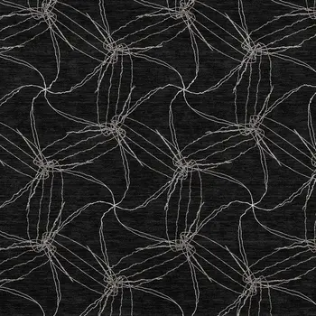 10' X 14' Black And Ivory Geometric Washable Indoor Outdoor Area Rug