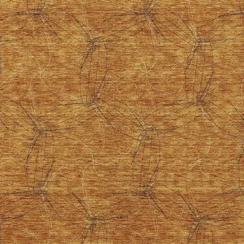 8' X 10' Copper And Ivory Geometric Washable Indoor Outdoor Area Rug