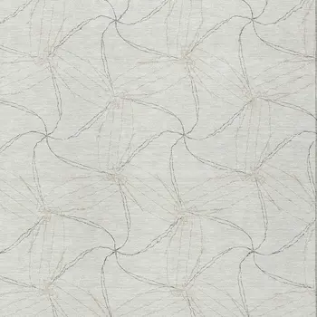8' X 10' Ivory And Taupe Geometric Washable Indoor Outdoor Area Rug