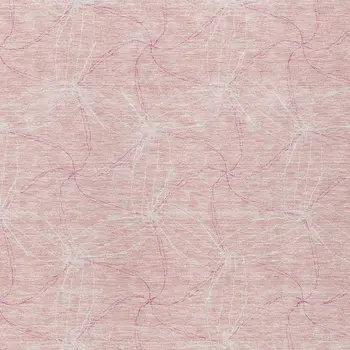 9' X 12' Pink And Ivory Geometric Washable Indoor Outdoor Area Rug