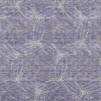 9' X 12' Purple And Ivory Geometric Washable Indoor Outdoor Area Rug