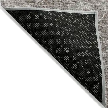 3' X 5' Taupe And Ivory Geometric Washable Indoor Outdoor Area Rug