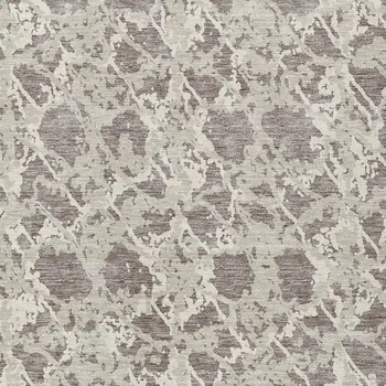 8' X 10' Taupe And Ivory Abstract Washable Indoor Outdoor Area Rug