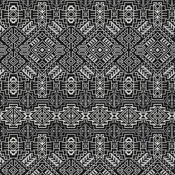 3' X 5' Black And Ivory Tribal Washable Indoor Outdoor Area Rug