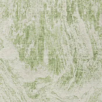 3' X 5' Sage And Ivory Abstract Washable Indoor Outdoor Area Rug