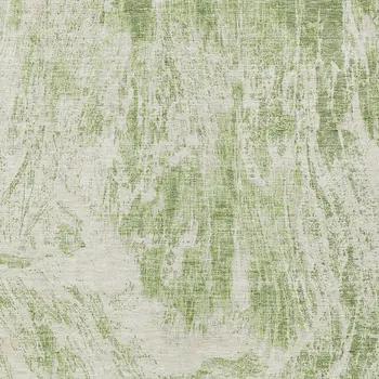 8' X 10' Sage And Ivory Abstract Washable Indoor Outdoor Area Rug