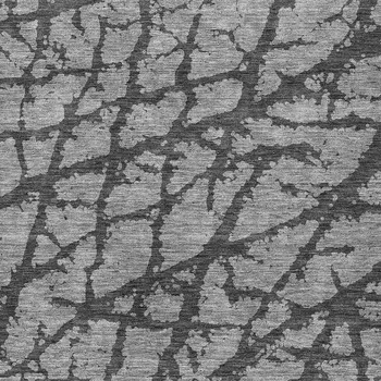 8' X 10' Gray And Charcoal Abstract Washable Indoor Outdoor Area Rug
