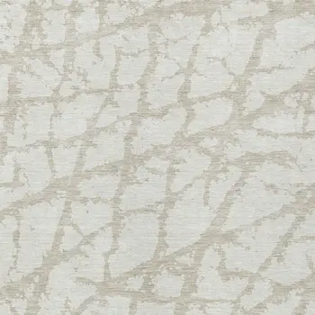 3' X 5' Ivory And Beige Abstract Washable Indoor Outdoor Area Rug