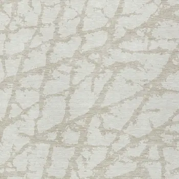 9' X 12' Ivory And Beige Abstract Washable Indoor Outdoor Area Rug