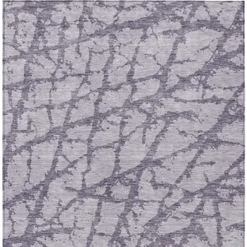 5' X 8' Lavender And Purple Abstract Washable Indoor Outdoor Area Rug