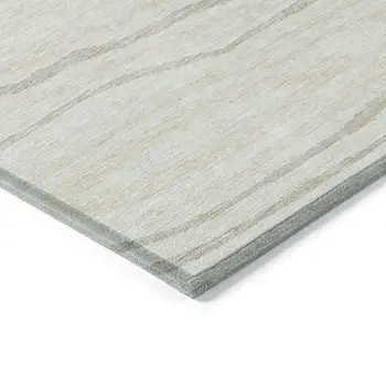 10' X 14' Ivory Beige And Taupe Faux Bois Washable Indoor Outdoor Area Rug