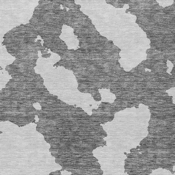 10' X 14' Gray And Ivory Abstract Washable Indoor Outdoor Area Rug
