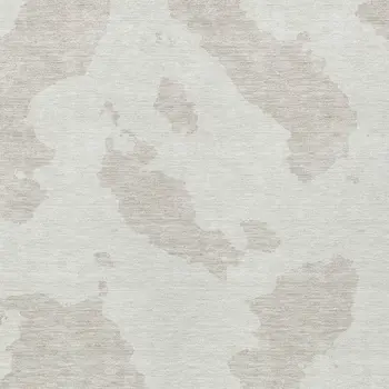 5' X 8' Ivory And Beige Abstract Washable Indoor Outdoor Area Rug