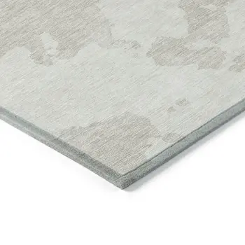 8' X 10' Ivory And Beige Abstract Washable Indoor Outdoor Area Rug