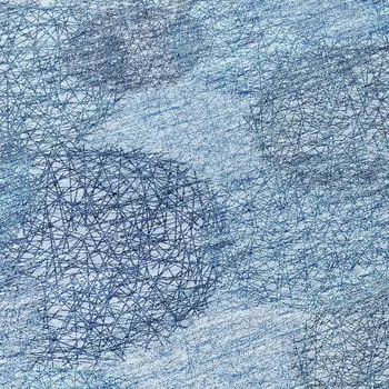 8' Denim Blue Navy Blue And Ivory Round Polka Dot Washable Indoor Outdoor Area Rug