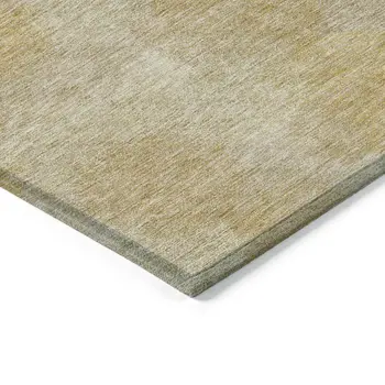 3' X 5' Gold Beige And Wheat Polka Dot Washable Indoor Outdoor Area Rug