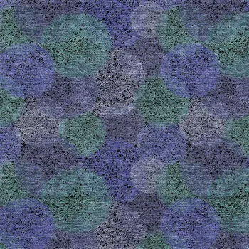 9' X 12' Purple Lavender And Green Polka Dot Washable Indoor Outdoor Area Rug