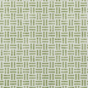 5' X 8' Sage And Ivory Geometric Washable Indoor Outdoor Area Rug