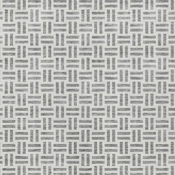 10' X 14' Gray And Ivory Geometric Washable Indoor Outdoor Area Rug