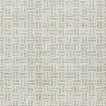 5' X 8' Ivory And Beige Geometric Washable Indoor Outdoor Area Rug