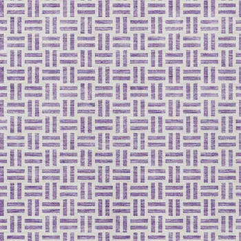 3' X 5' Lavender And Ivory Geometric Washable Indoor Outdoor Area Rug