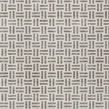 8' X 10' Taupe And Ivory Geometric Washable Indoor Outdoor Area Rug