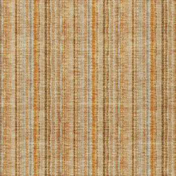 3' X 5' Peach Orange And Rust Striped Washable Indoor Outdoor Area Rug