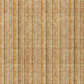 5' X 8' Peach Orange And Rust Striped Washable Indoor Outdoor Area Rug