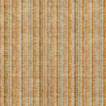 9' X 12' Peach Orange And Rust Striped Washable Indoor Outdoor Area Rug