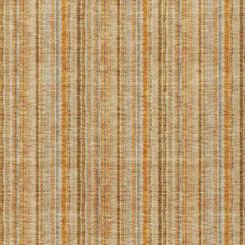 10' X 14' Peach Orange And Rust Striped Washable Indoor Outdoor Area Rug