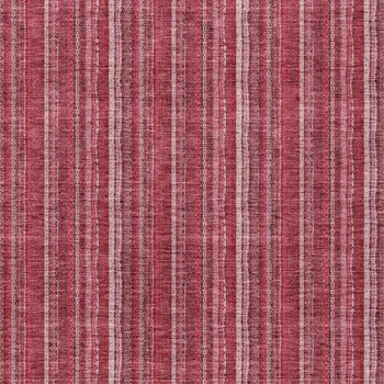8' X 10' Pink Burgundy And Ivory Striped Washable Indoor Outdoor Area Rug