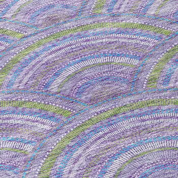 3' X 5' Lavender Sage And Ivory Geometric Washable Indoor Outdoor Area Rug