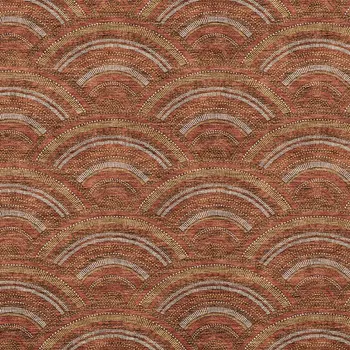 8' X 10' Orange Gold And Ivory Geometric Washable Indoor Outdoor Area Rug