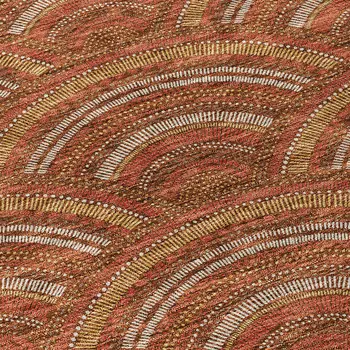 10' X 14' Orange Gold And Ivory Geometric Washable Indoor Outdoor Area Rug