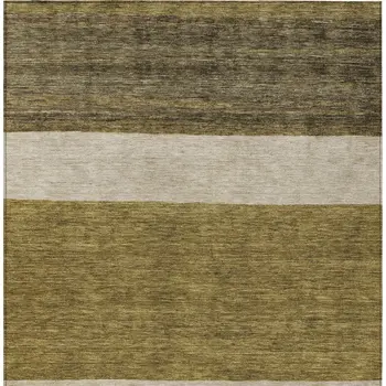 3' X 5' Coffee Ivory And Gray Abstract Washable Indoor Outdoor Area Rug