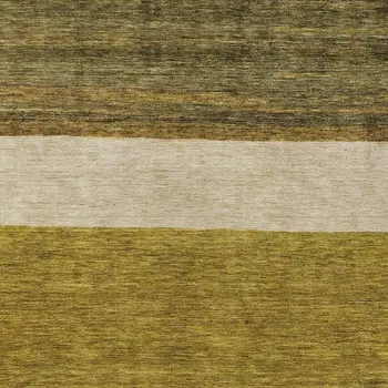 10' X 14' Gold Beige And Gray Abstract Washable Indoor Outdoor Area Rug