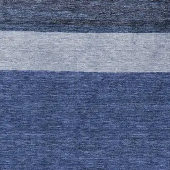 5' X 8' Navy Blue Sky Blue And Charcoal Abstract Washable Indoor Outdoor Area Rug