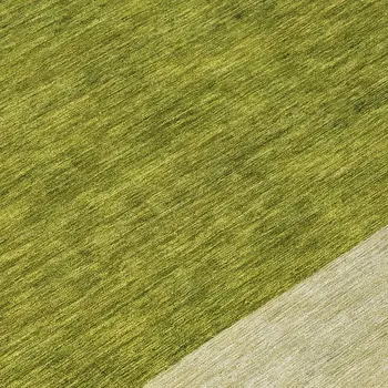 8' Olive Green Fern Green And Ivory Round Abstract Washable Indoor Outdoor Area Rug