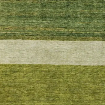 8' X 10' Olive Green Fern Green And Ivory Abstract Washable Indoor Outdoor Area Rug
