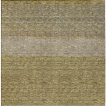 3' X 5' Wheat Gold And Gray Abstract Washable Indoor Outdoor Area Rug