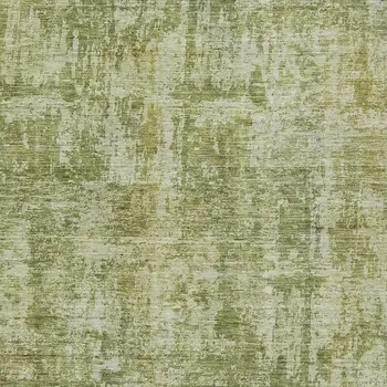 3' X 5' Artichoke Green And Beige Abstract Washable Indoor Outdoor Area Rug