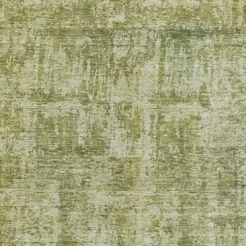 5' X 8' Artichoke Green And Beige Abstract Washable Indoor Outdoor Area Rug