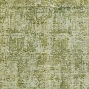 8' X 10' Artichoke Green And Beige Abstract Washable Indoor Outdoor Area Rug