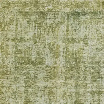 10' X 14' Artichoke Green And Beige Abstract Washable Indoor Outdoor Area Rug