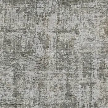 9' X 12' Pewter And Ivory Abstract Washable Indoor Outdoor Area Rug