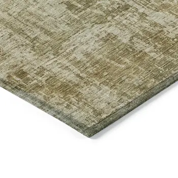 3' X 5' Taupe And Beige Abstract Washable Indoor Outdoor Area Rug