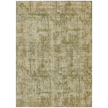 3' X 5' Taupe And Beige Abstract Washable Indoor Outdoor Area Rug