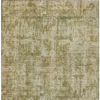 9' X 12' Taupe And Beige Abstract Washable Indoor Outdoor Area Rug