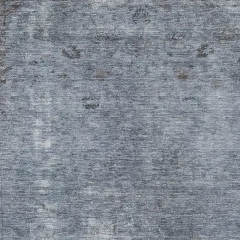 10' X 14' Blue And Gray Abstract Washable Indoor Outdoor Area Rug