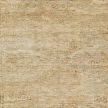 9' X 12' Linen And Wheat Aztec Washable Indoor Outdoor Area Rug